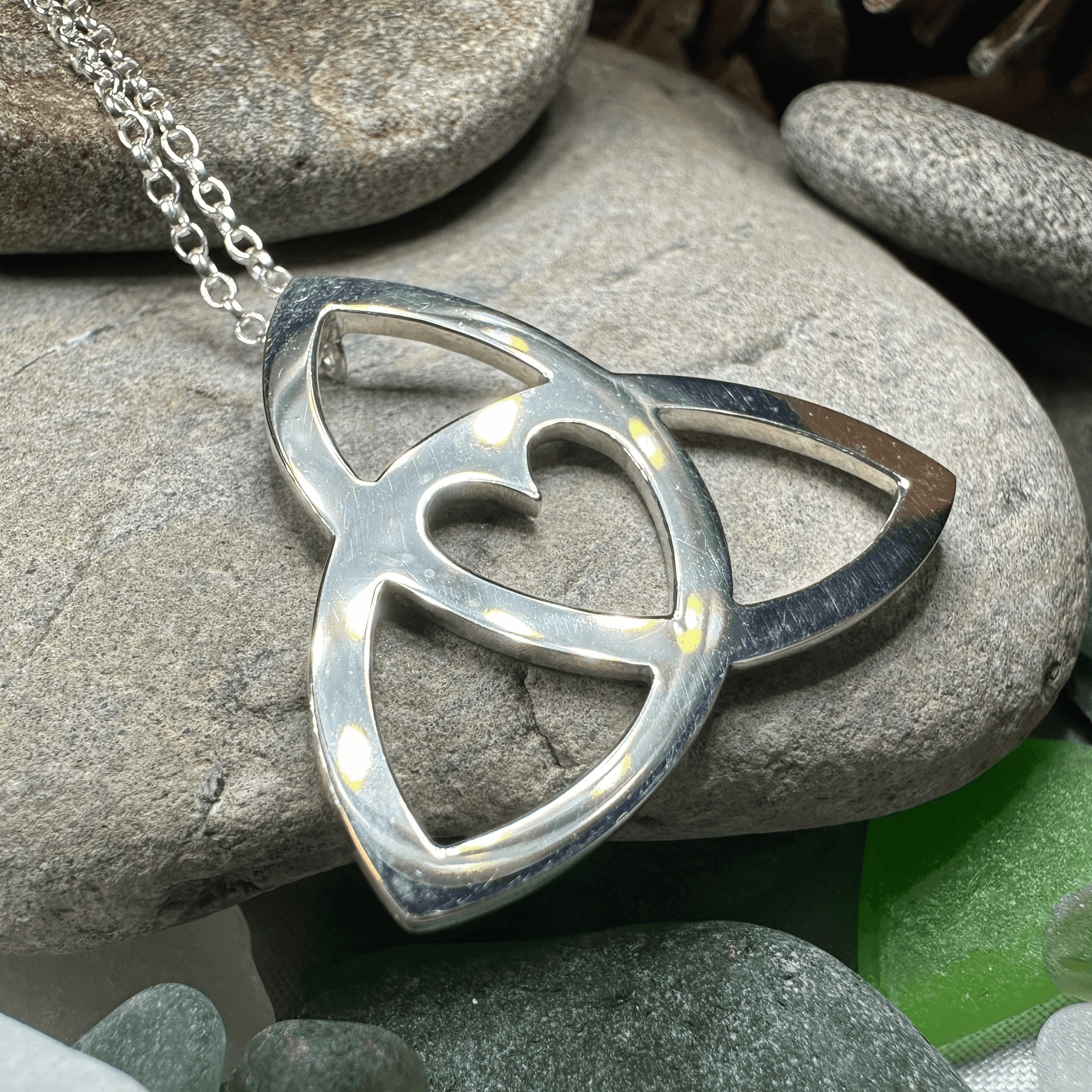 Gabrielle Triquetra Heart Necklace - Large 1 1/4