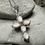 Killamery Cross Necklace - Green Agate