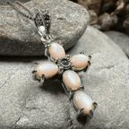 Killamery Cross Necklace - Pink Mother of Pearl