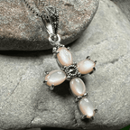 Killamery Cross Necklace - Green Agate