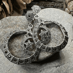 Crescent Moon Marcasite Earrings - 