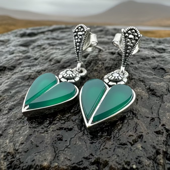Aubrina Celtic Heart Earrings