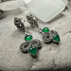 Infinity Knot Marcasite Post Earrings - 