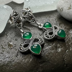 Infinity Knot Marcasite Post Earrings
