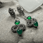 Infinity Knot Marcasite Post Earrings - 
