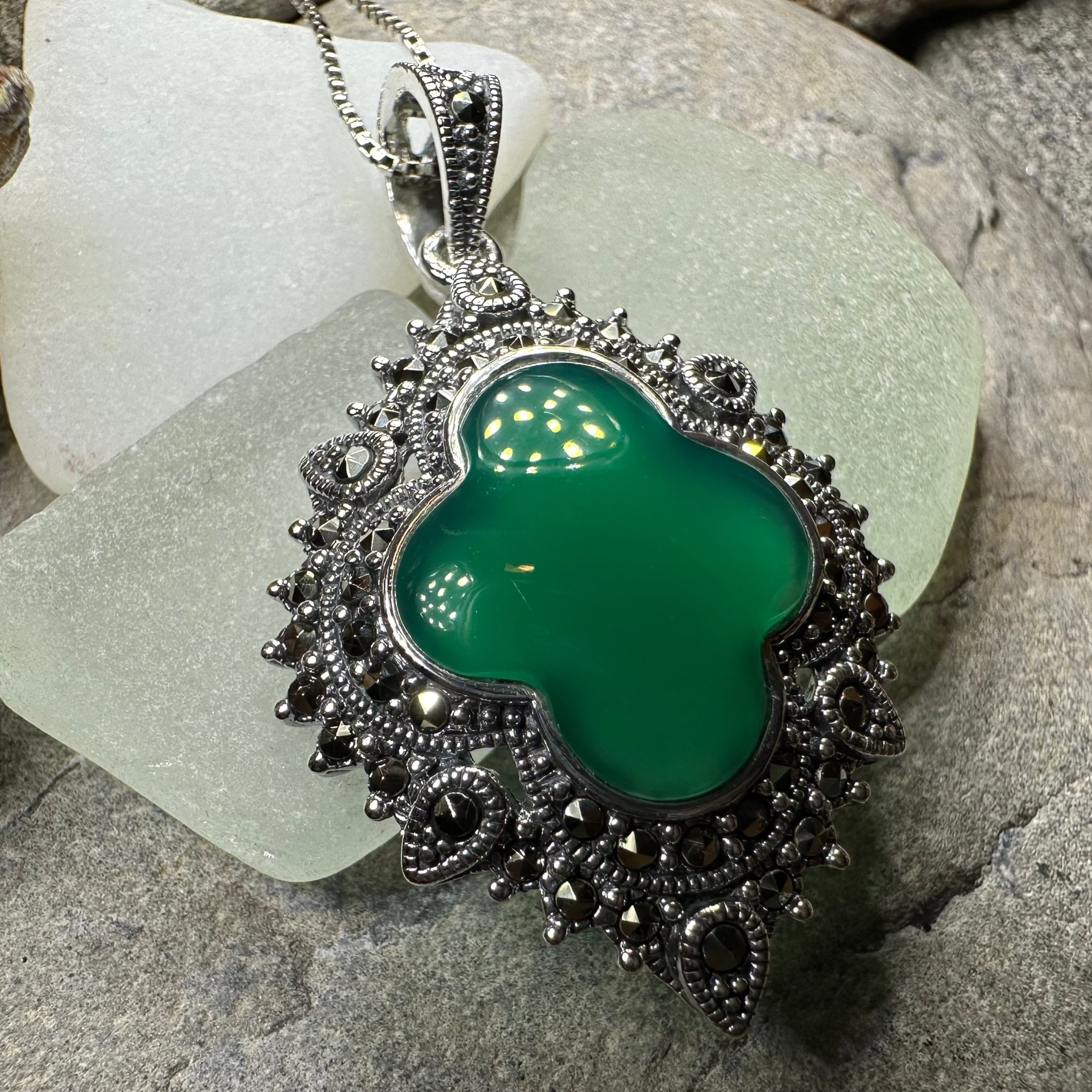 Celtic Twilight Marcasite Necklace