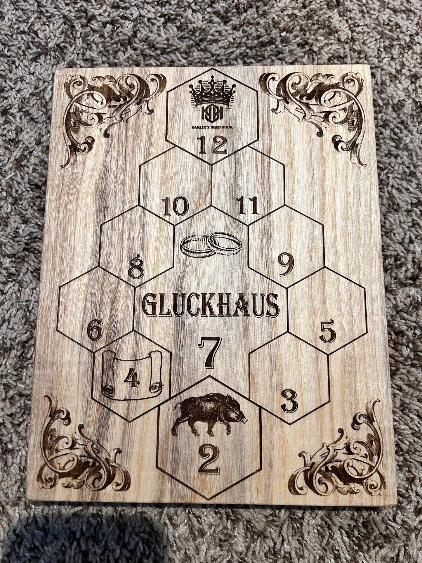Gluckhaus Game Board - Spalted Hackberry