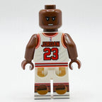 MJ #23 (White Jersey) Basketball Player Minifig made using LEGO parts - B3 Customs