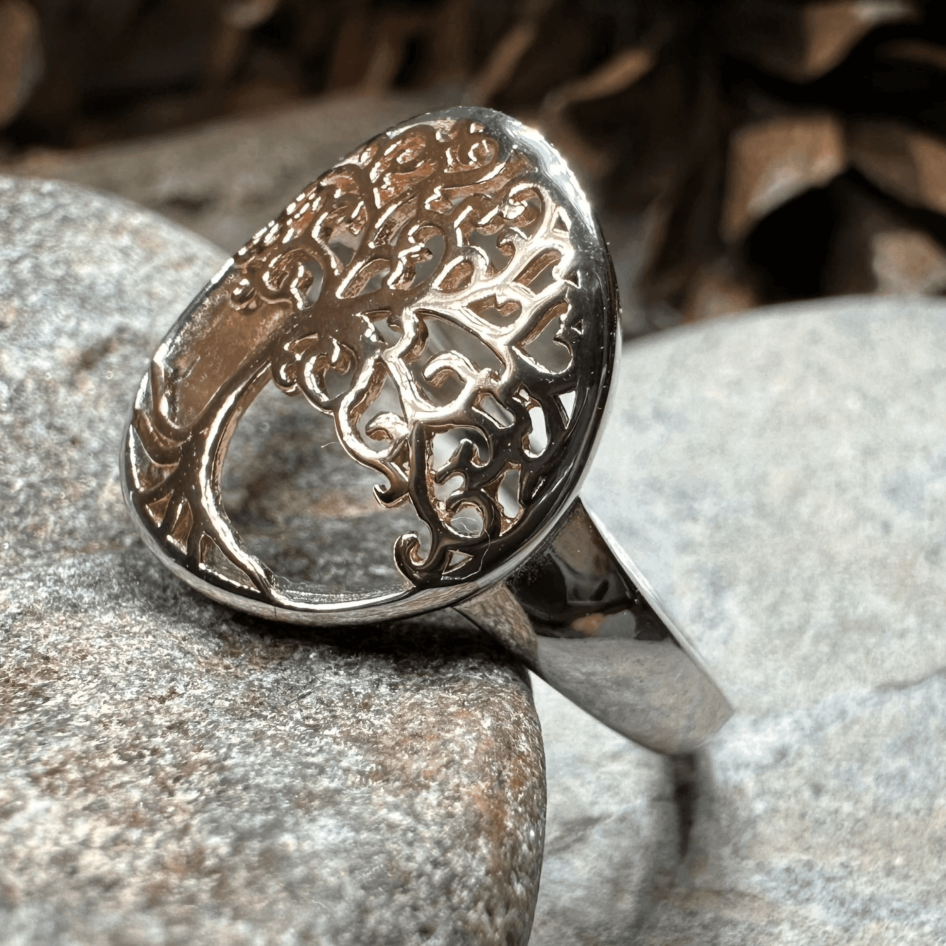 Rose Tree of Life Ring - 6