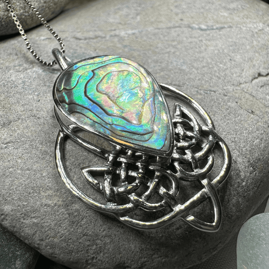 Tobermory Celtic Knot Necklace - Abalone Shell / 18
