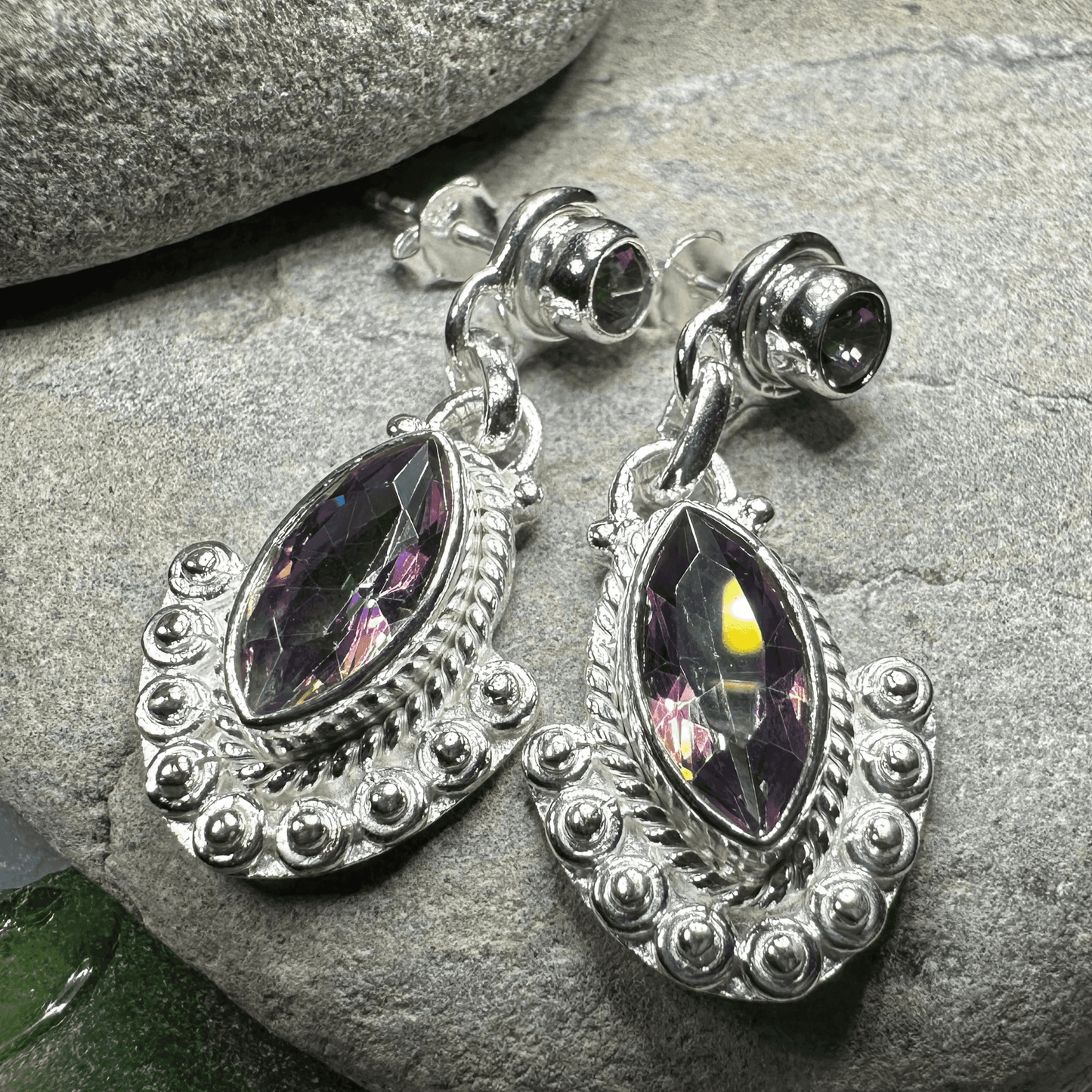 Lesedi Celtic Post Earrings - Mystic Topaz