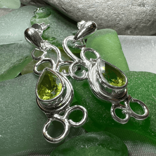 Ariadne Celtic Knot Earrings - Peridot