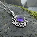 Elana Shamrock Amethyst Necklace