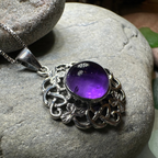Elana Shamrock Amethyst Necklace