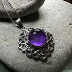 Elana Shamrock Amethyst Necklace