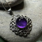 Elana Shamrock Amethyst Necklace