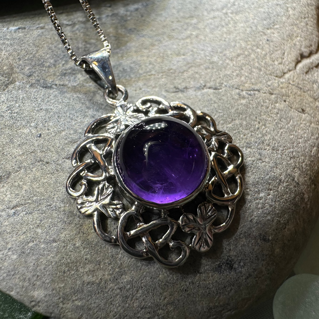 Elana Shamrock Amethyst Necklace
