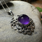Elana Shamrock Amethyst Necklace