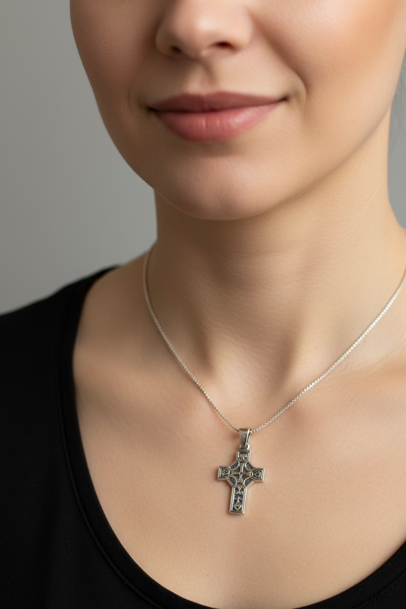 Celtic Blessing Celtic Cross Necklace
