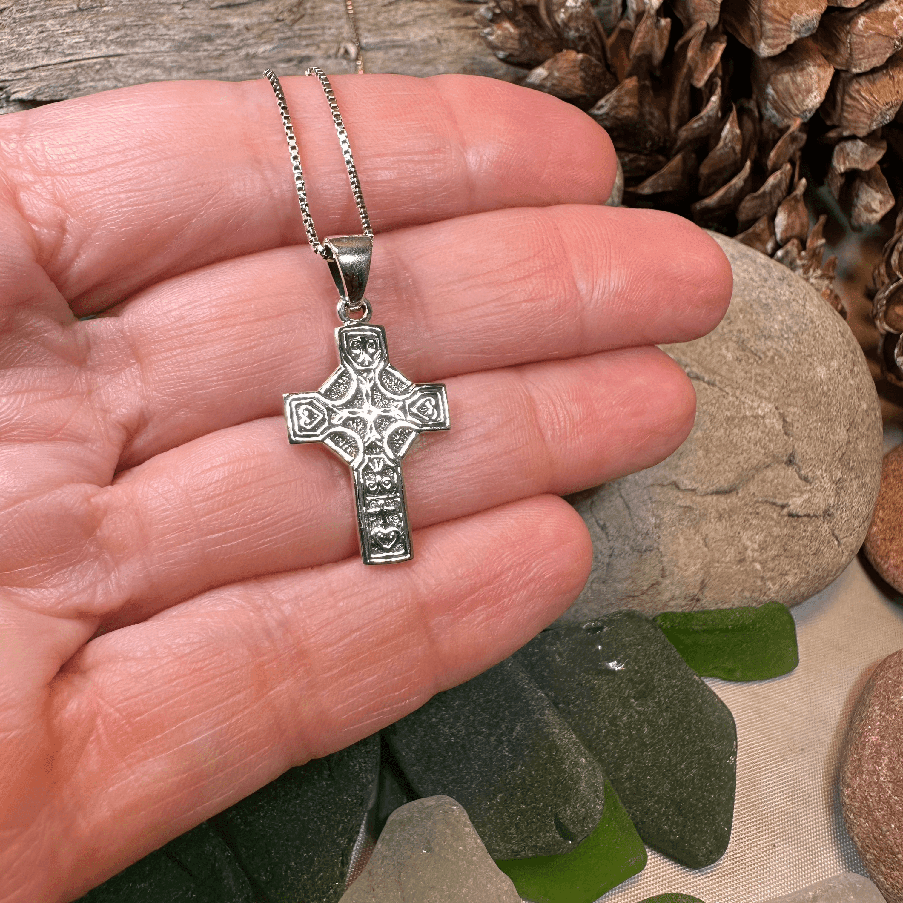 Celtic Blessing Celtic Cross Necklace - 18