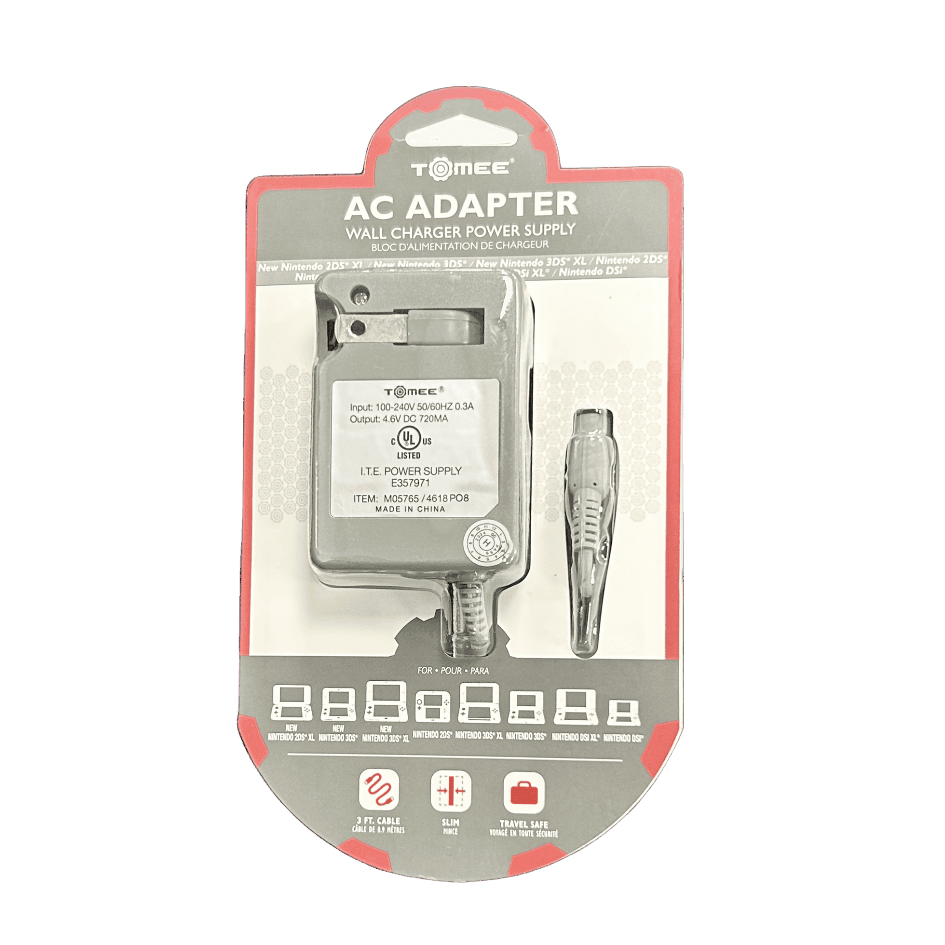 3DS/2DS/DSi Family AC Adapter | New - 