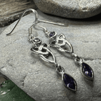 Holyrood Celtic Knot Earrings - Garnet