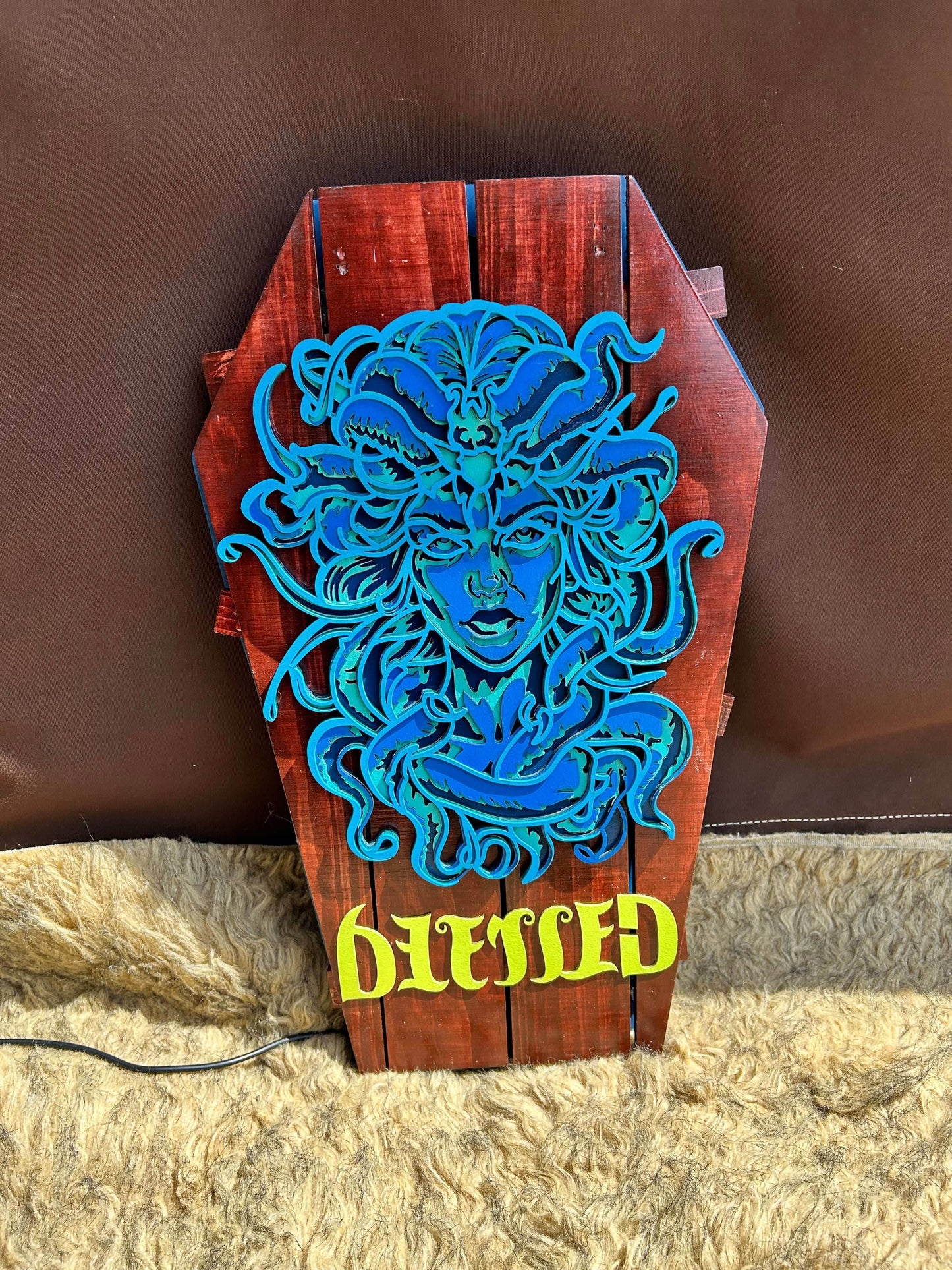 3D Backlit Medusa - Coffin Lid