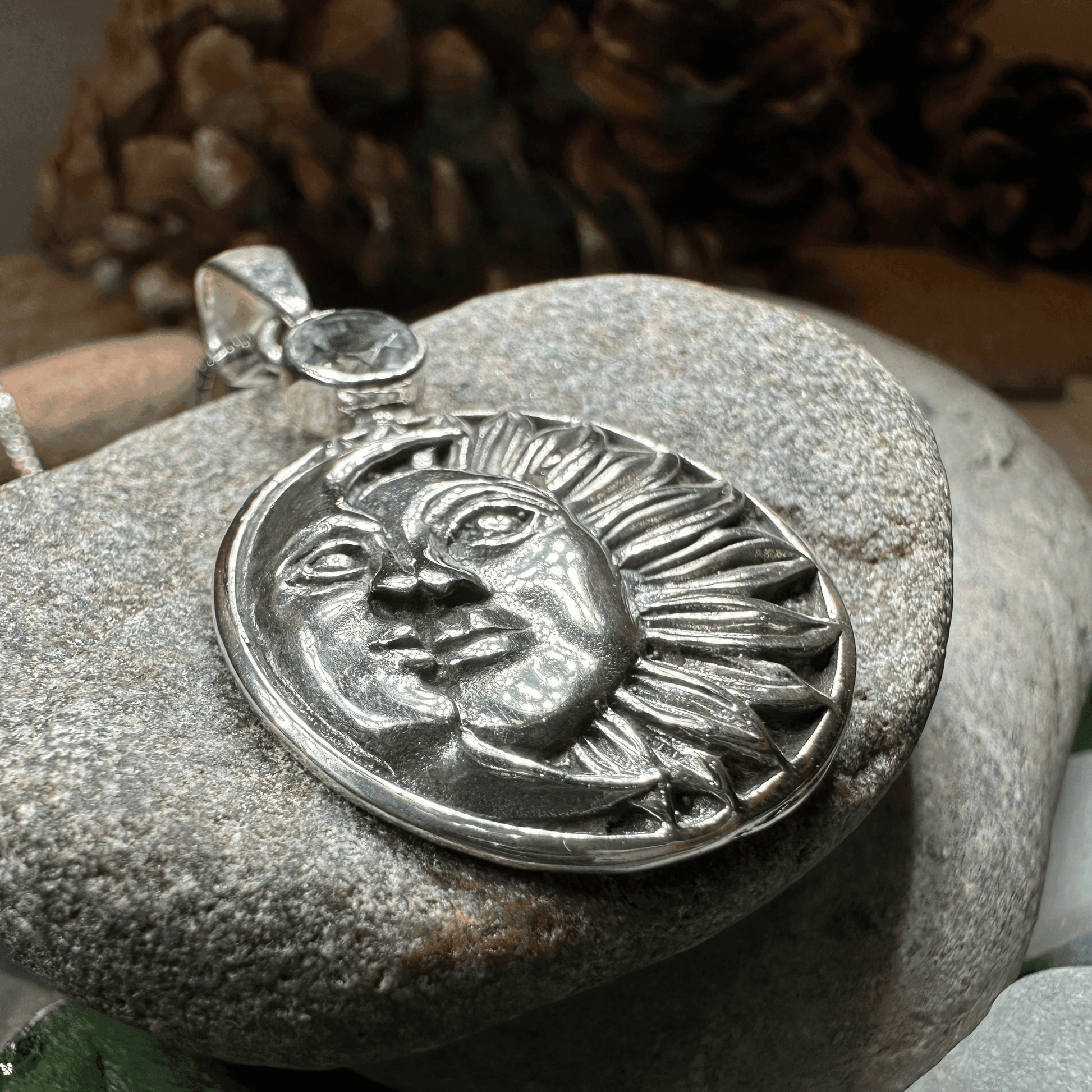 Summer Sun Necklace - Oval Blue Topaz