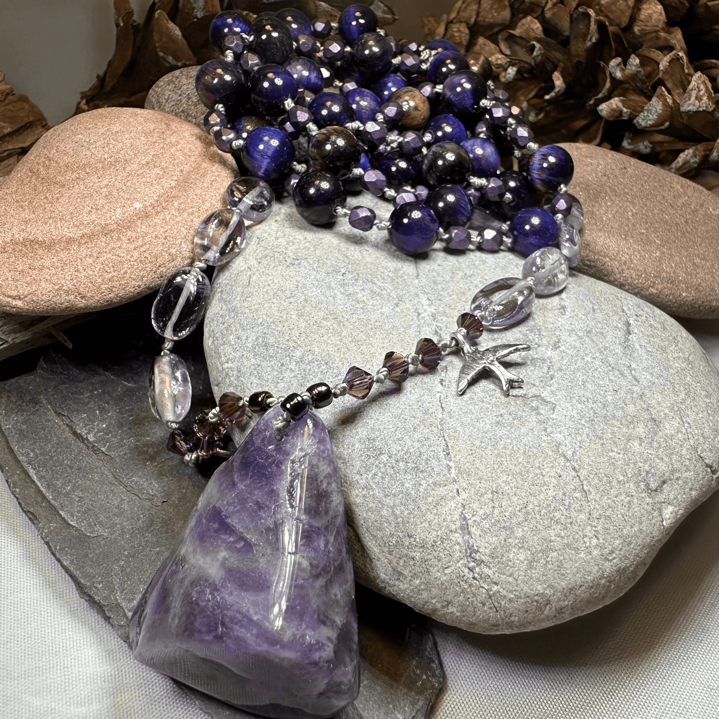 Amethyst Larksong Long Necklace - 