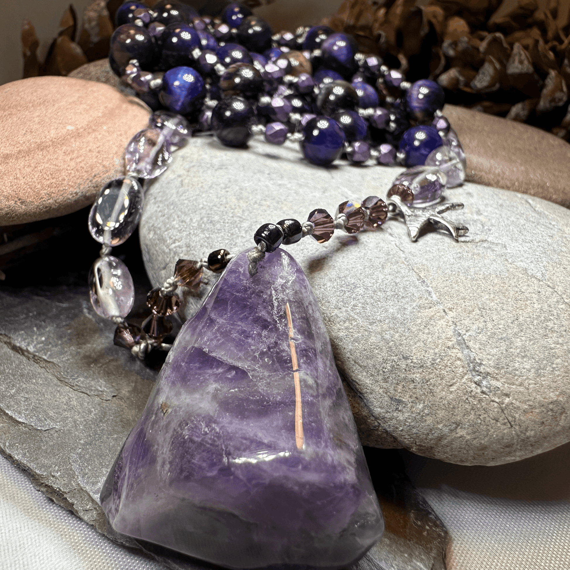 Amethyst Larksong Long Necklace - 