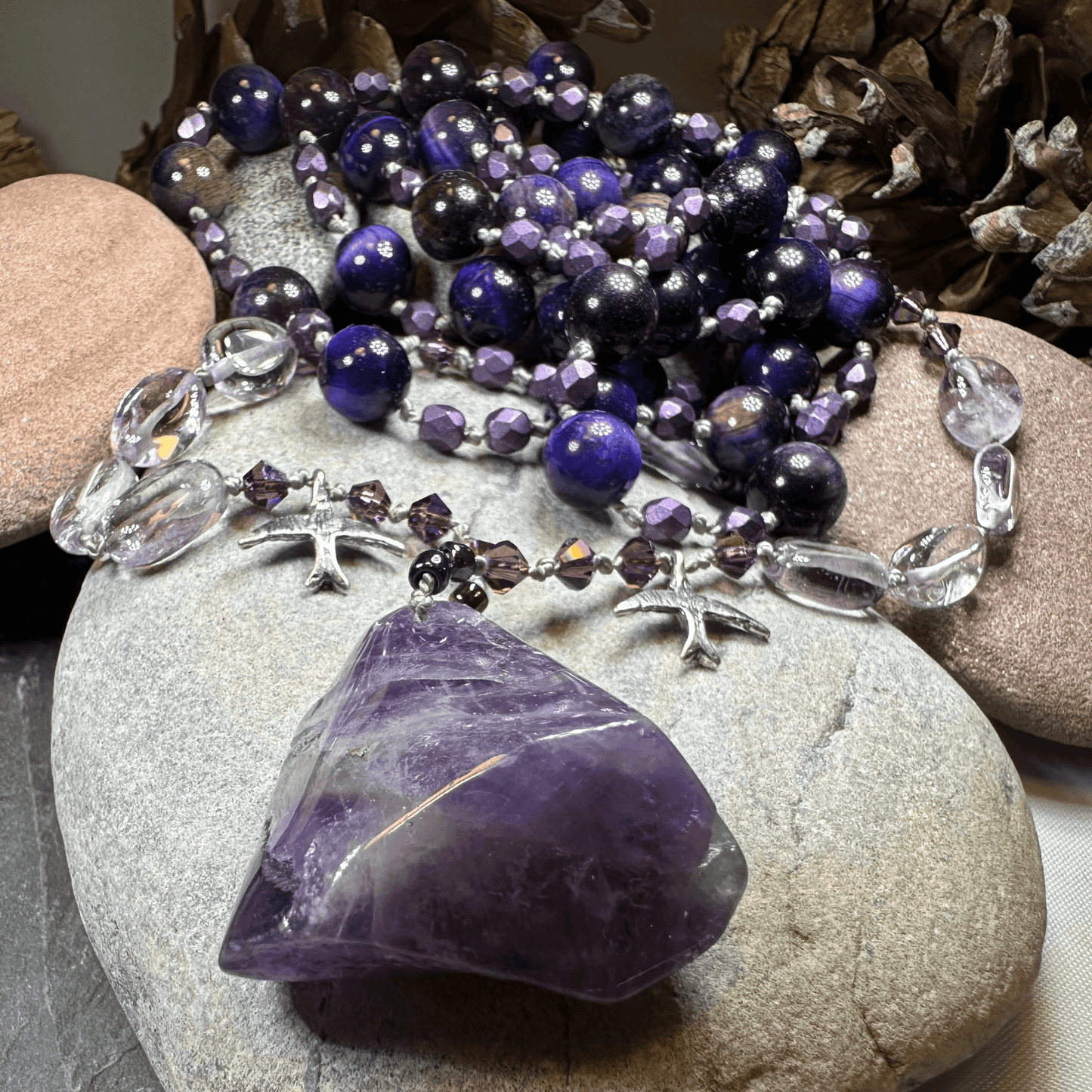 Amethyst Larksong Long Necklace - 