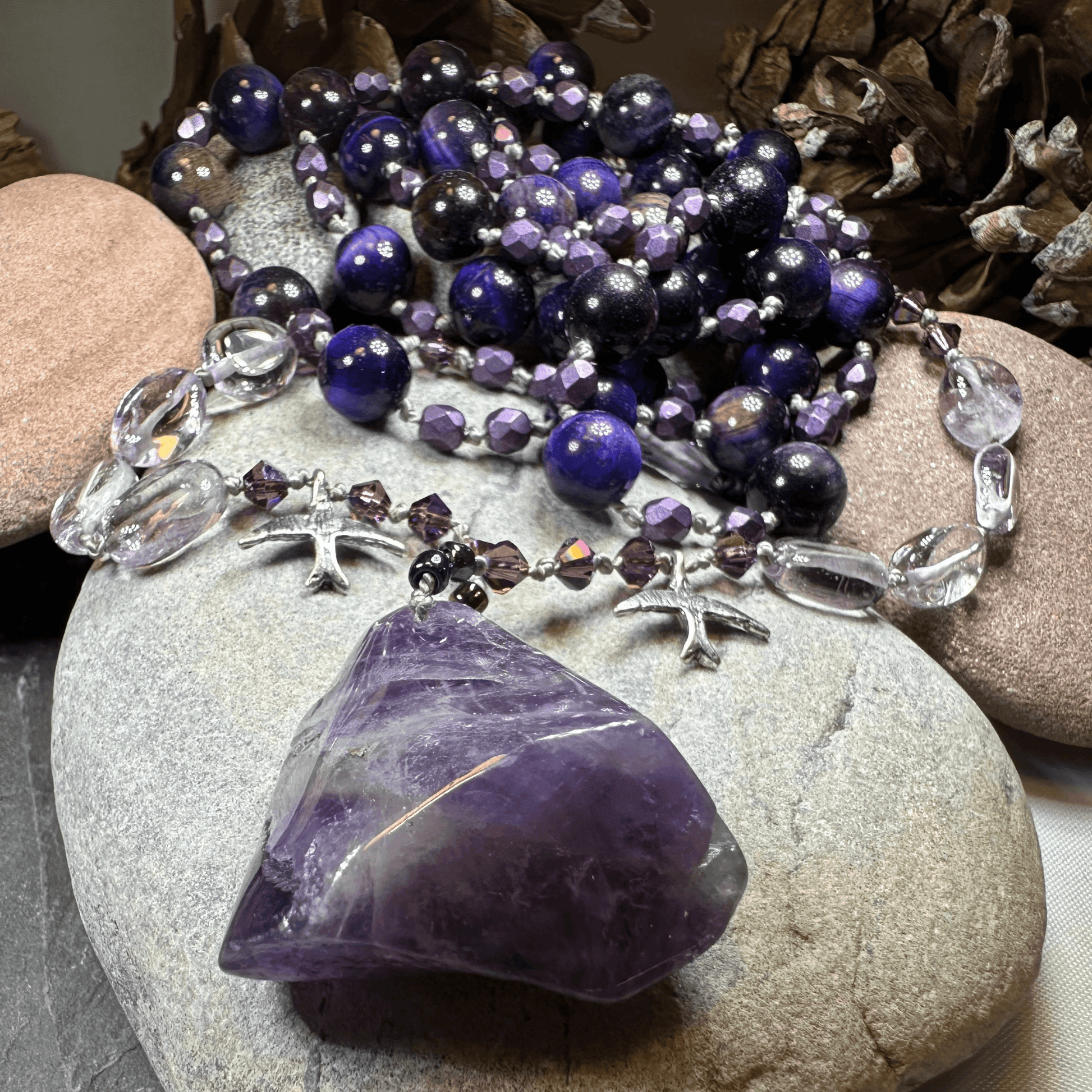 Amethyst Larksong Long Necklace - 