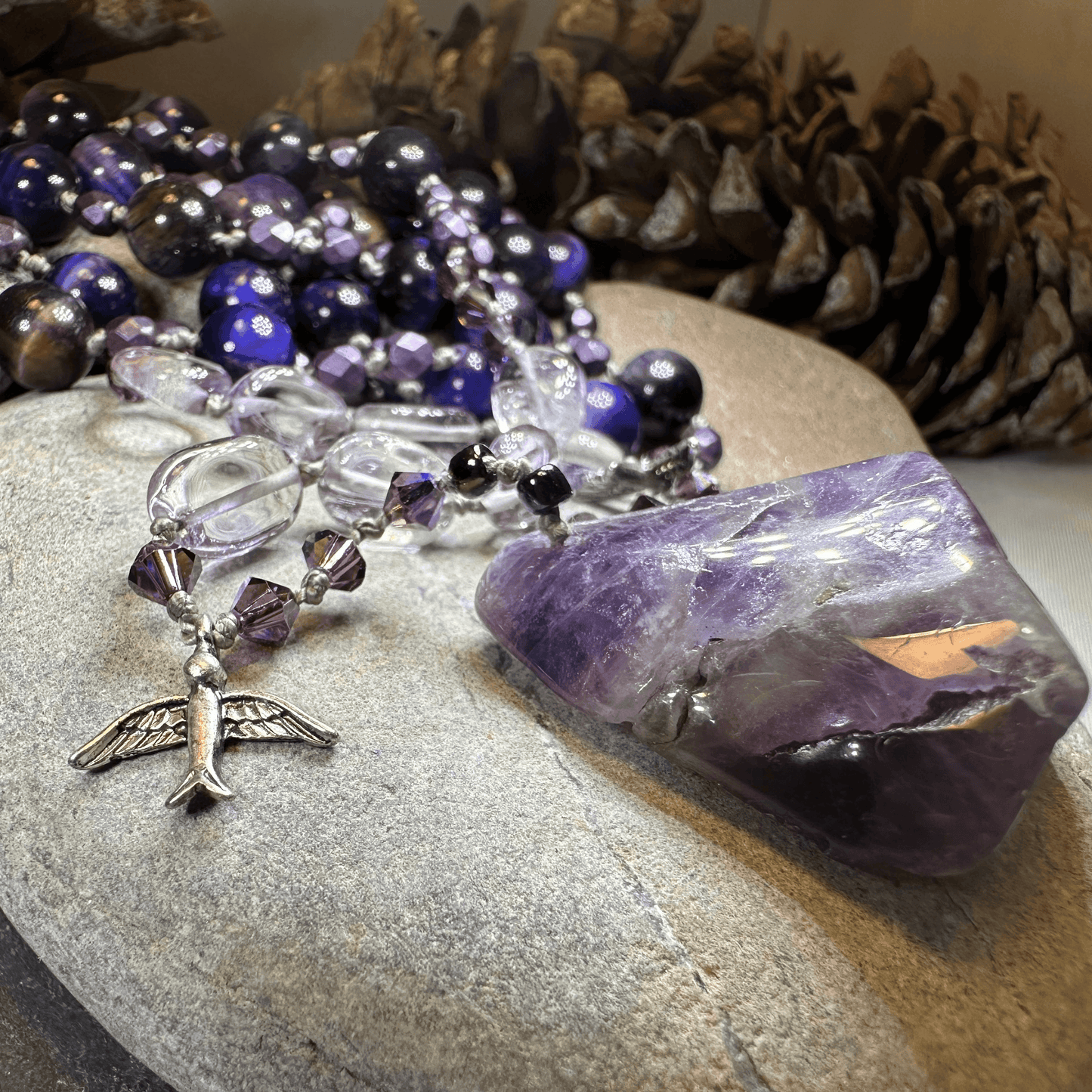 Amethyst Larksong Long Necklace - 
