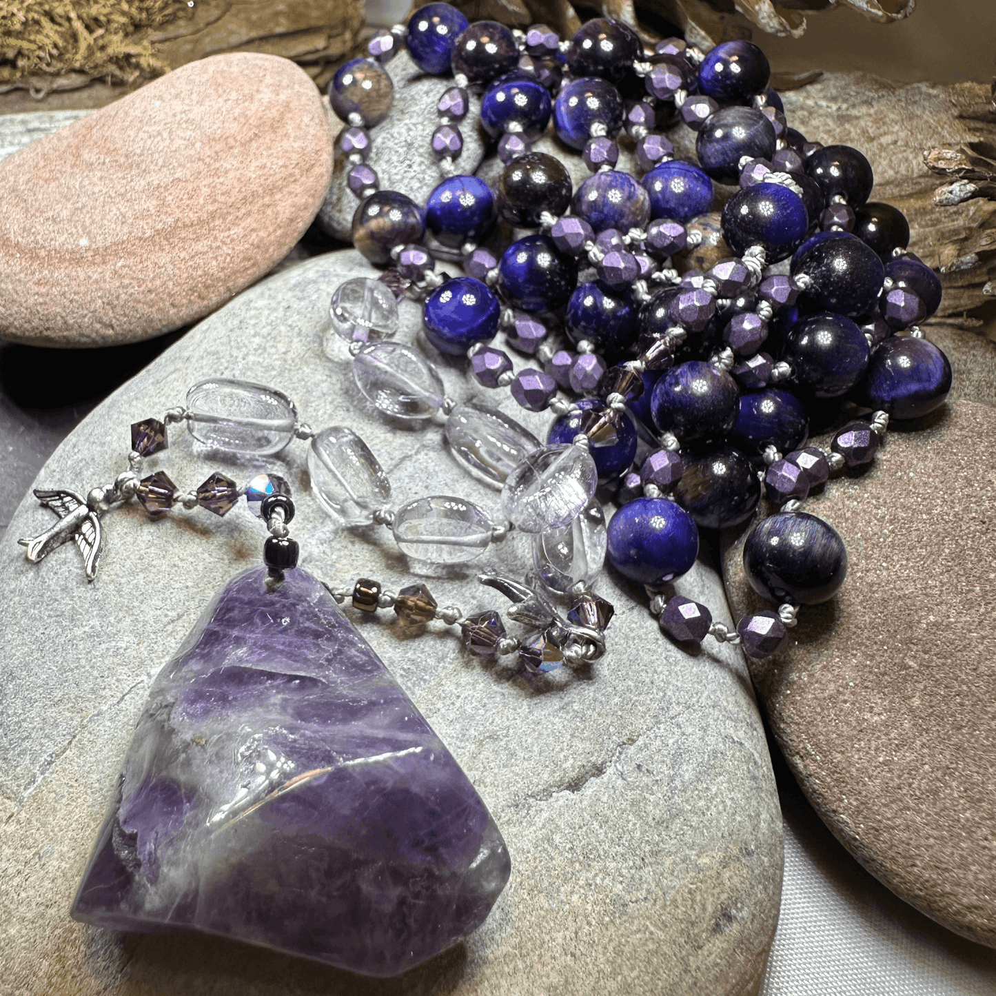 Amethyst Larksong Long Necklace - 