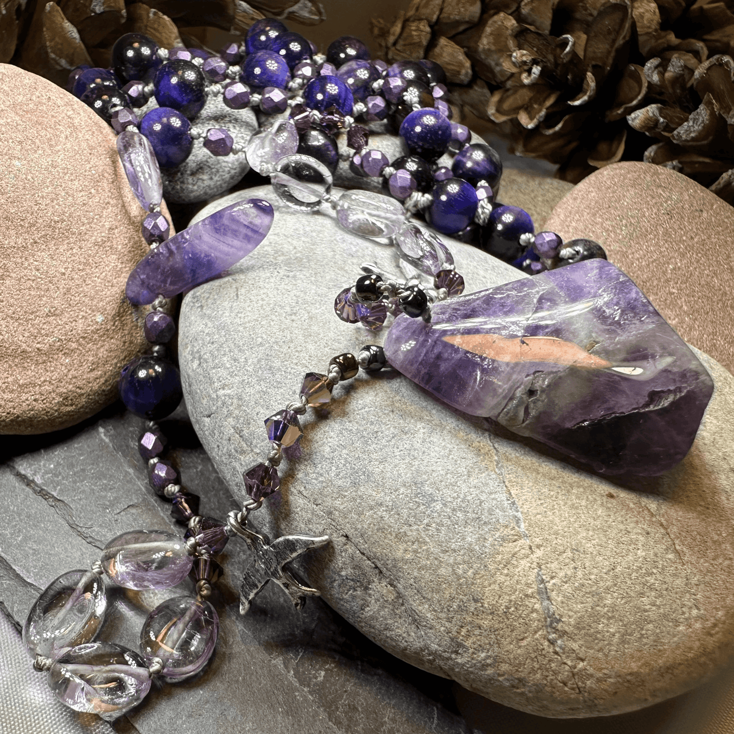 Amethyst Larksong Long Necklace - 