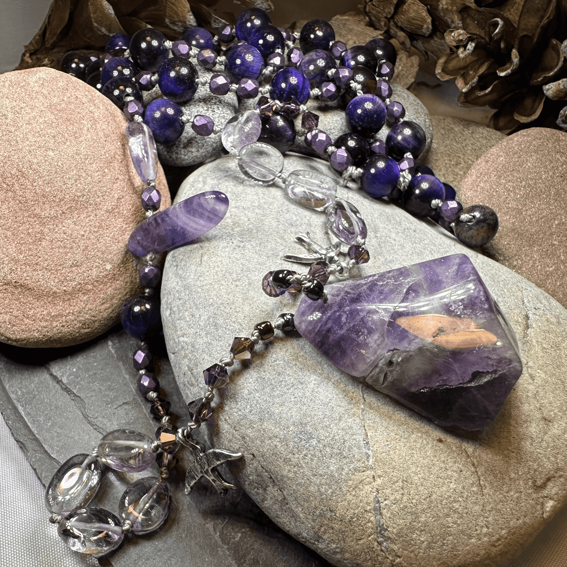 Amethyst Larksong Long Necklace - 