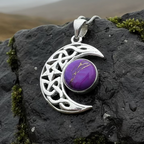 Midnight Celtic Moon Necklace
