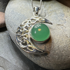 Midnight Celtic Moon Necklace