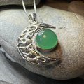Midnight Celtic Moon Necklace