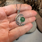 Midnight Celtic Moon Necklace