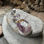 Celtic Amethyst Dusk Necklace - 18 / Square Stone