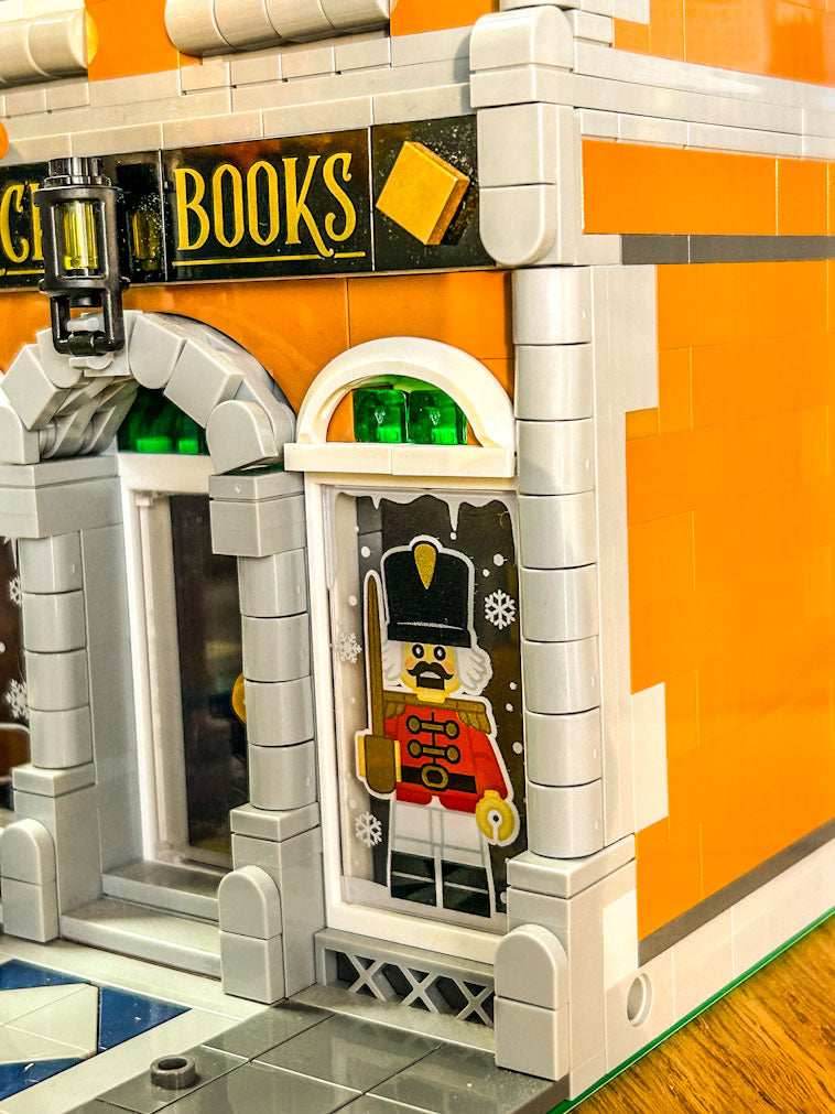 Christmas Nutcracker, Toy Soldier Winter Village 4x6 Glass Window made with LEGO part - B3 Customs - 