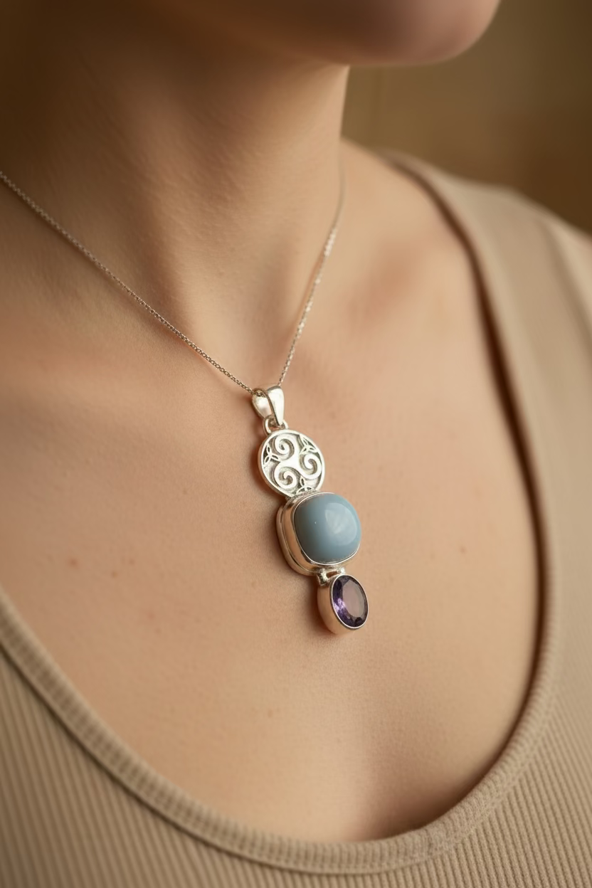 Euna Celtic Spiral Necklace