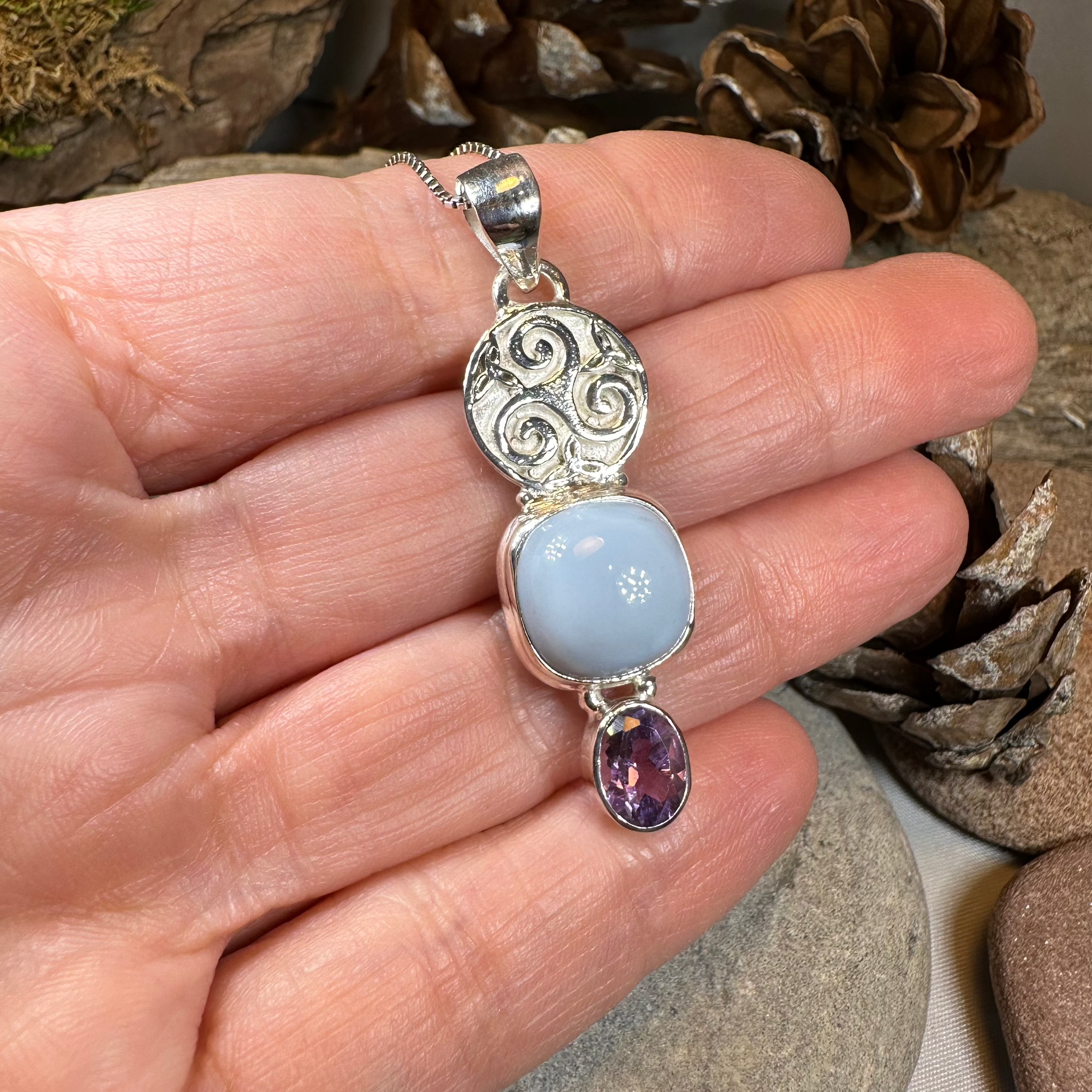 Euna Celtic Spiral Necklace