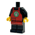 SoManyBucks Coffee Christmas Apron Barista Employee Minifig Body - B3 Customs - 