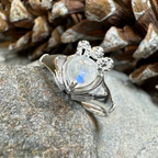 Cherish Moonstone Claddagh Ring