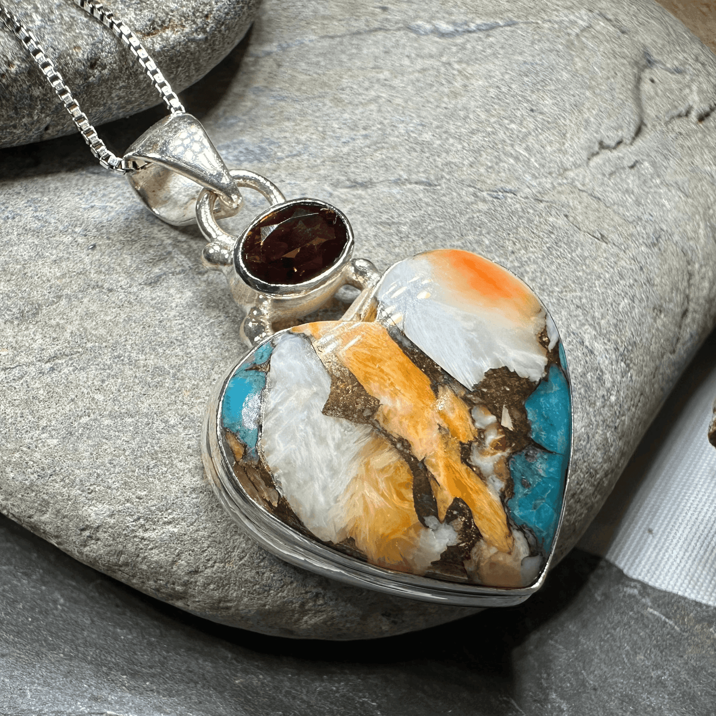 Colorful Heart Necklace - 18