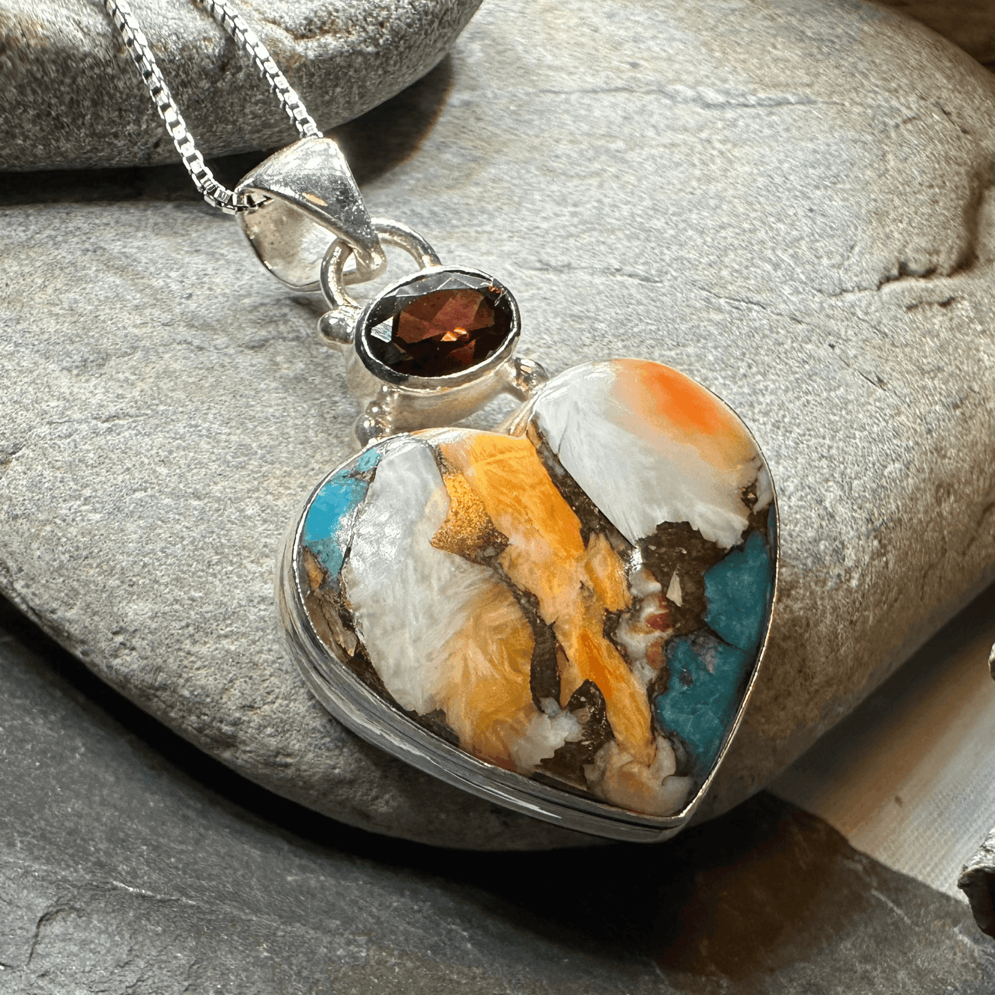 Colorful Heart Necklace - 18