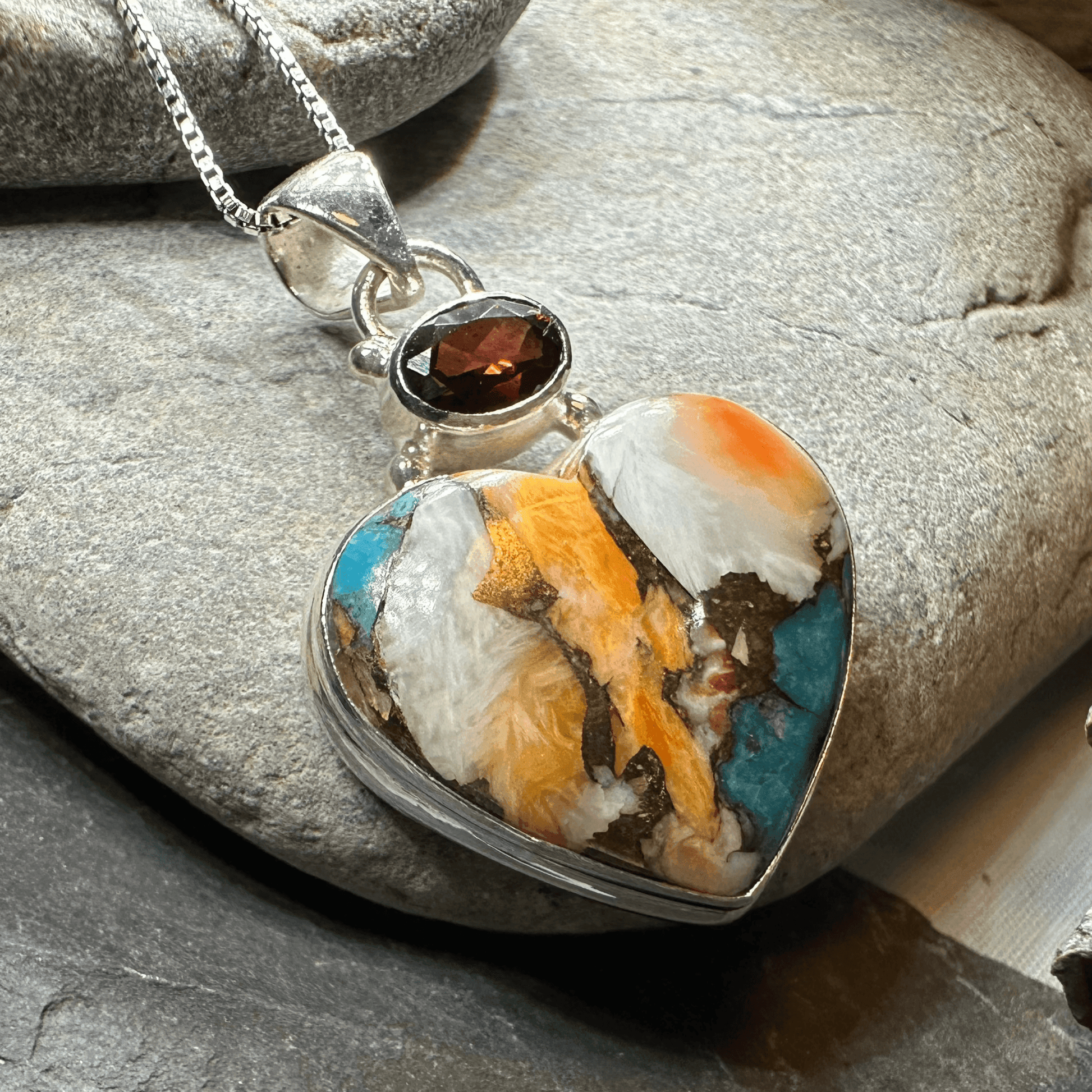 Colorful Heart Necklace - 18