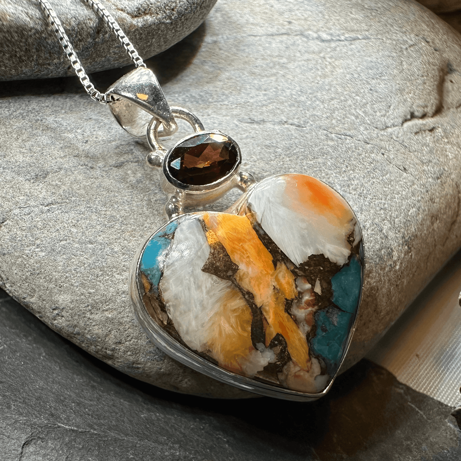 Colorful Heart Necklace - 18